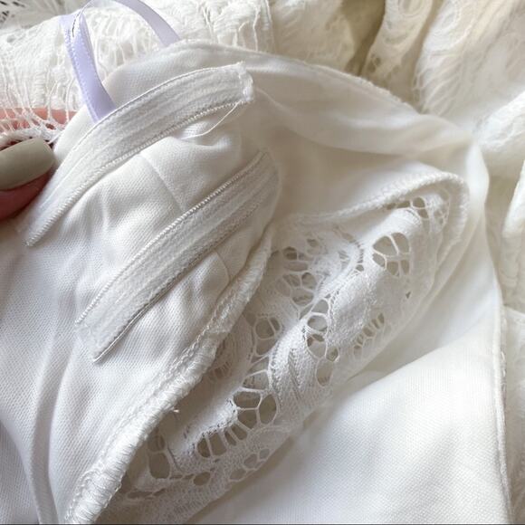 NWT‎ Lulus Way to Be Loved White Lace Long Sleeve Maxi Dress - Picture 8 of 12